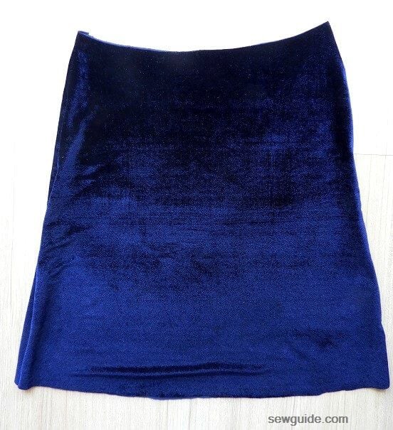 turn skirt rightside out