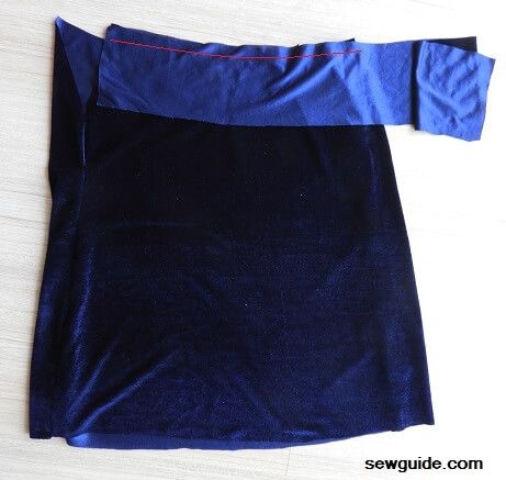 sew the waistband to insert a zipper on waistband