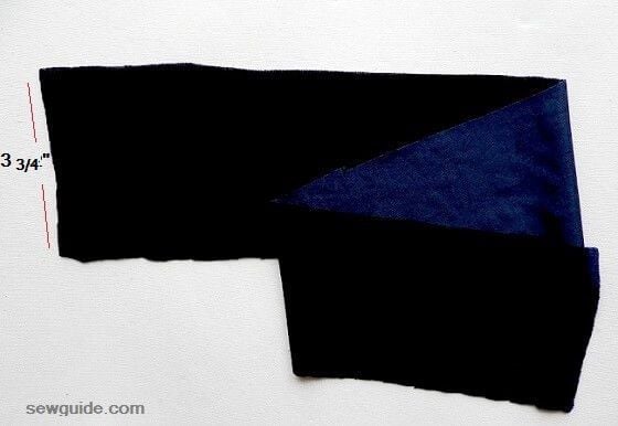 cut waistband fabric for the aline skirt