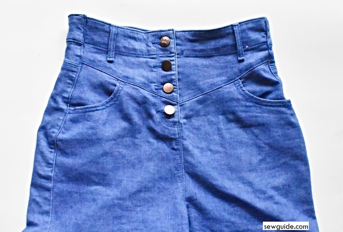 loose waist jeans made tighter with side seam stitching