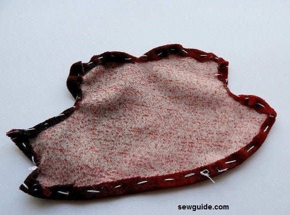 Turn under the edges and stitch