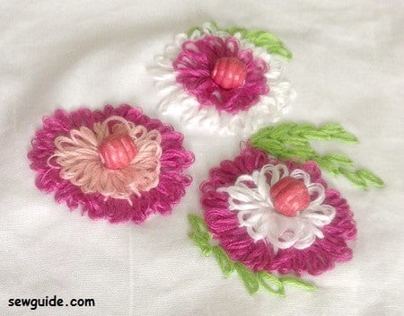 rosette chain stitch