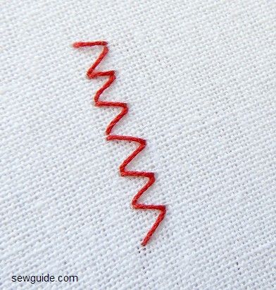 arrowhead stitches made in a row to form a border stitch