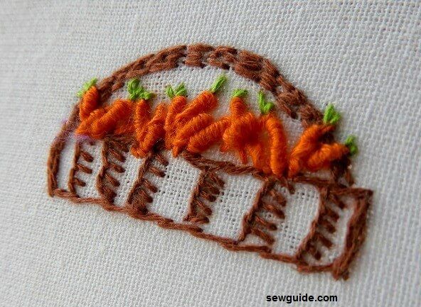 baby embroidery designs - carrot basket