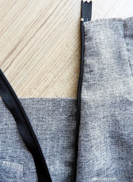 Turn the edge to the inside