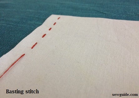 hand stitches basting stitch