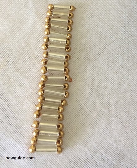 bead border patterns in the shape of a ladder.