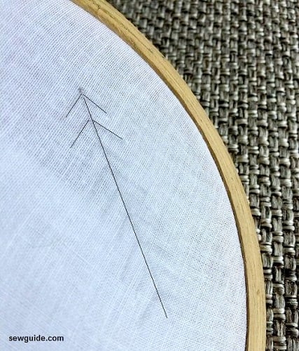 feather stitch with beads