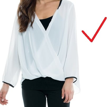 what to wear if you have a large stomach - drapey clothes that skim