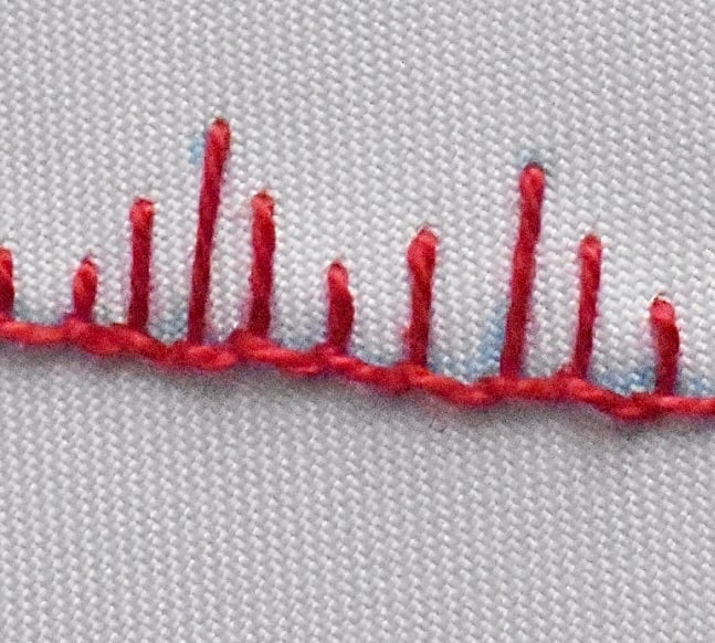 hig low blanket stitch