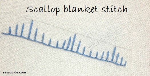 scallop shaped blanket stitches