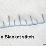 uneven blanket stitch comprises of long and short stitches