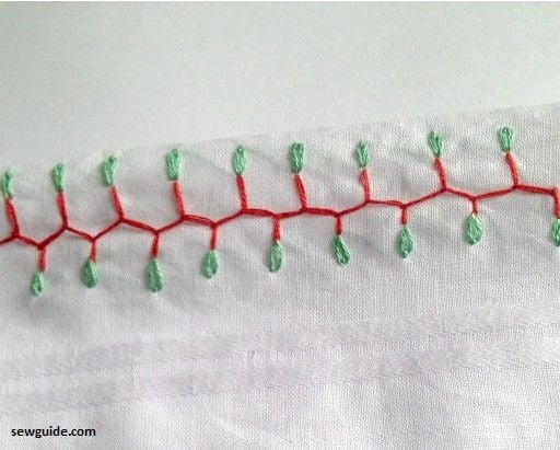 Open Cretan stitch border