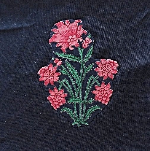 borderie perse applique