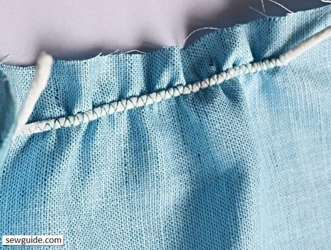 elastic sewn with the braiding foot