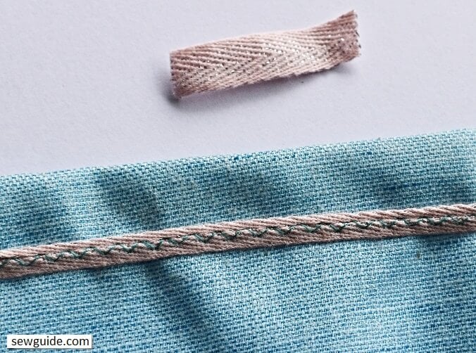 braiding foot reduces the width of the trim 