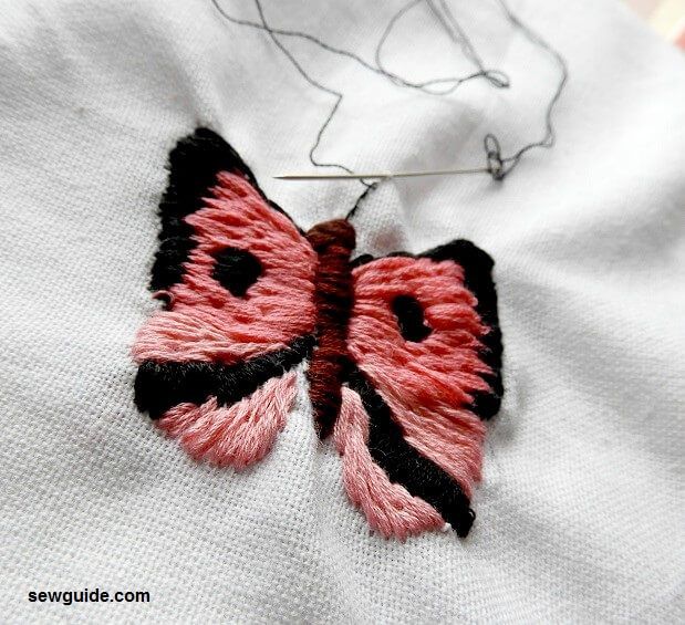 how to do butterfly embroidery