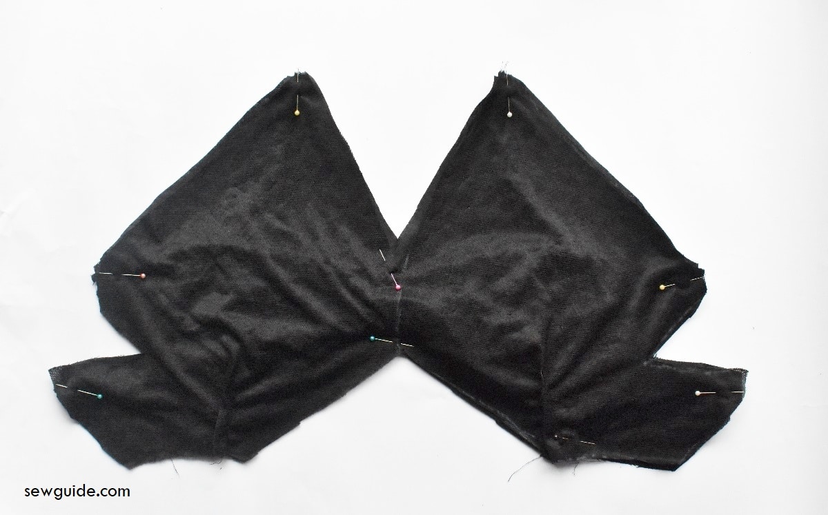 keep the outer fabric rightside down