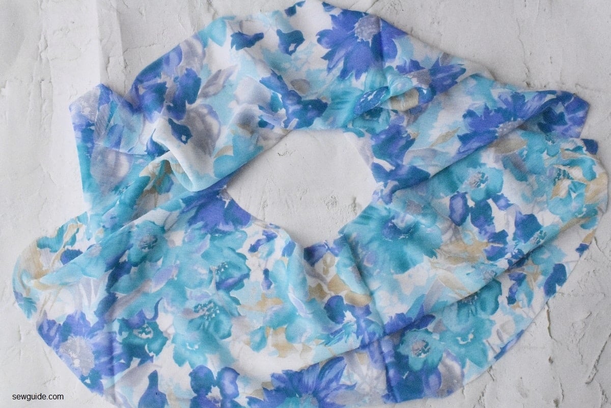 cape neckline fabric