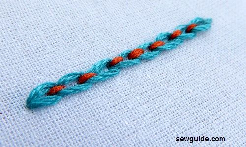 Chain stitch - Back stitched