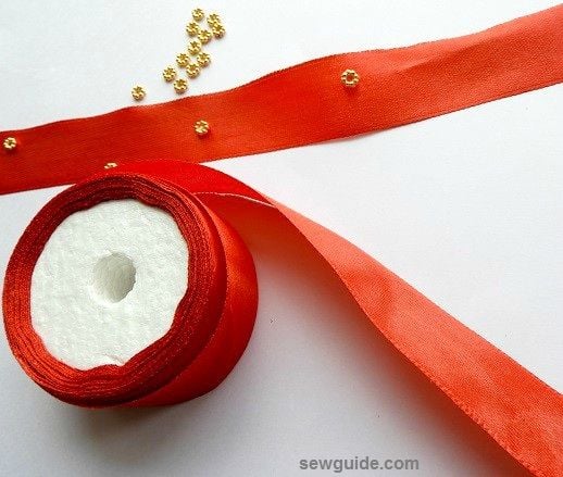 christmas bows - you need 2 pieces of ribbon which is of length35 inches