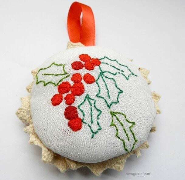 make your own embroidered  christmas decorations
