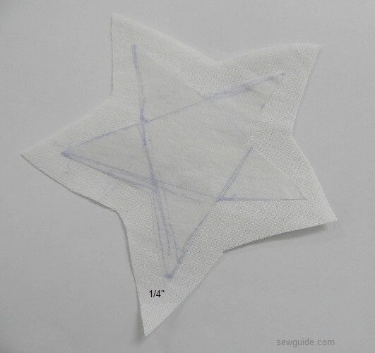 star shaped fabric piece