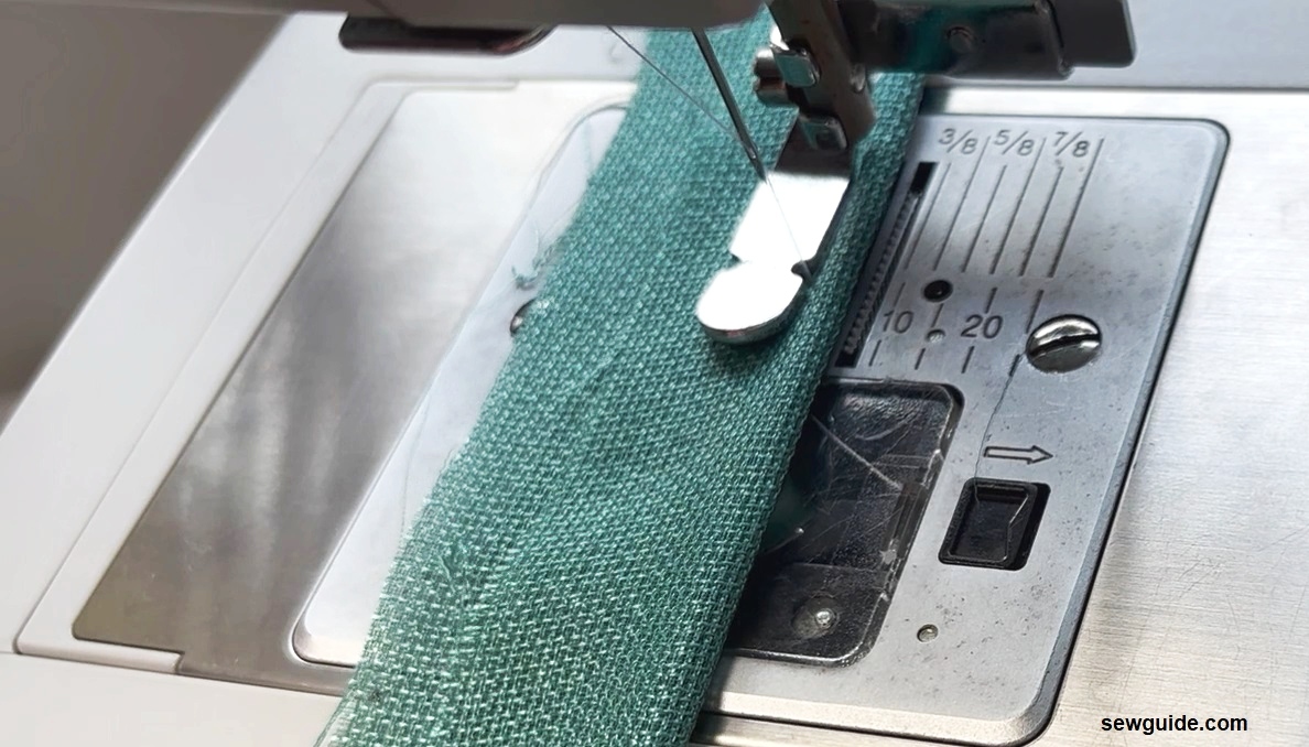 Sew the corded welts one by one