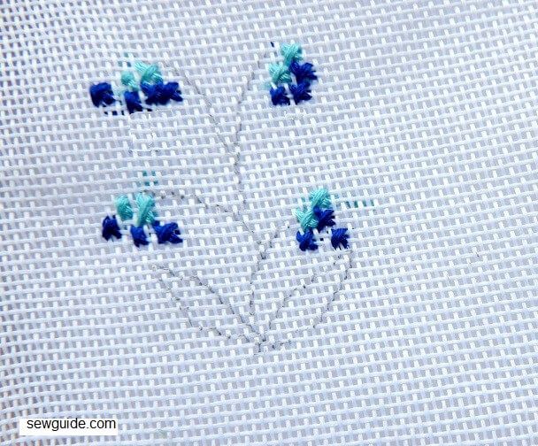 cross stitch flowers