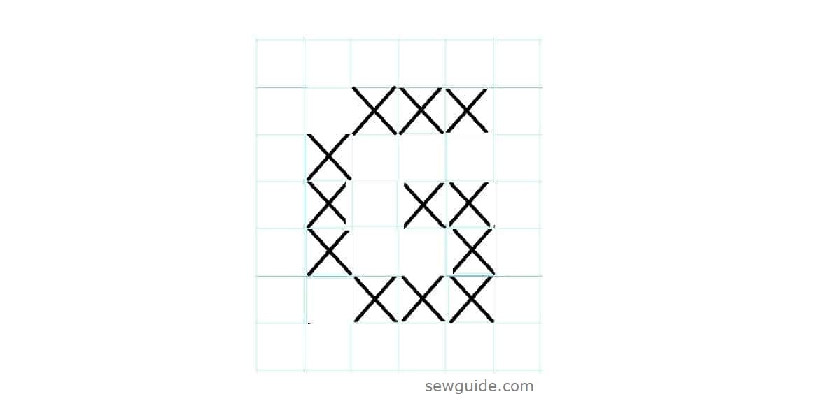Cross stitch letter G