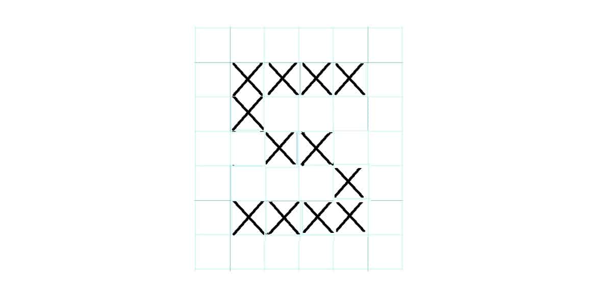 Cross stitch letter S