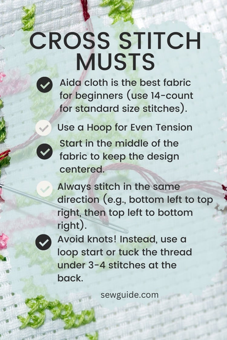 cross stitch basic guidelines