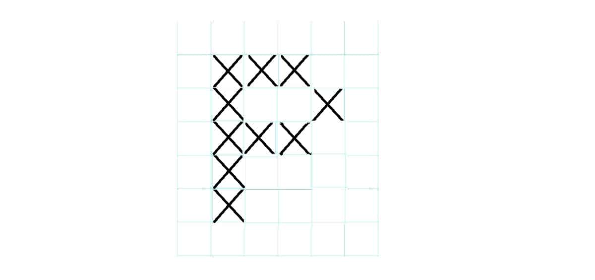 Cross stitch letter P