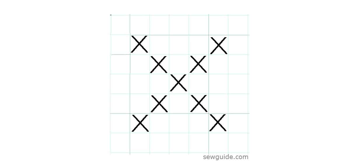 Cross stitch letter X