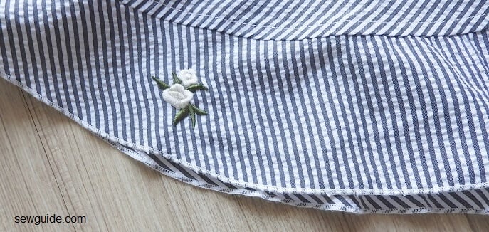 hem finished with a serger