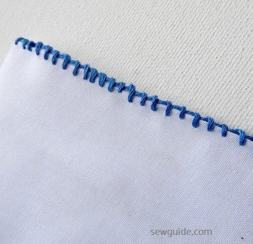 hand sew buttonhole stitches along the edges for decorative edges