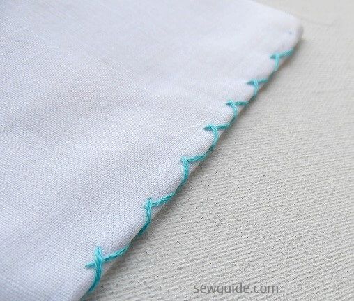 overcast stitches make good edge decorative embroidery stitches on scarves