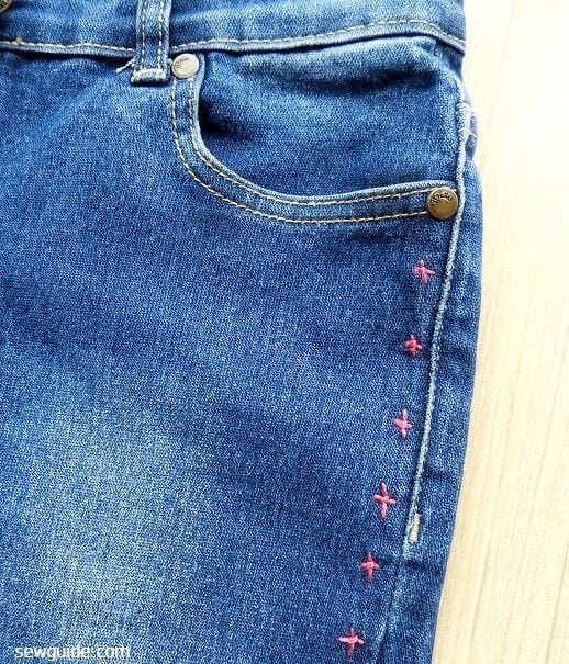 Embroidery on the sides - outer seams