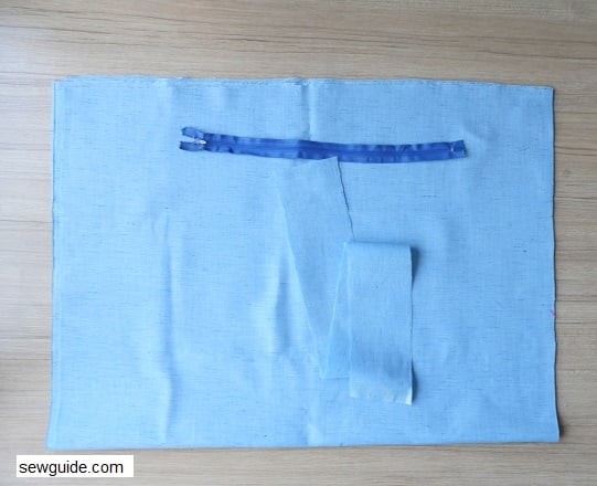 cut out waistband and zipper for the dirndle skirt