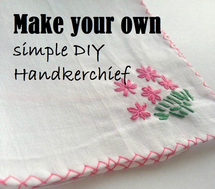 embroidered handkerchief sewing