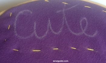 baste stitch the fabric in place