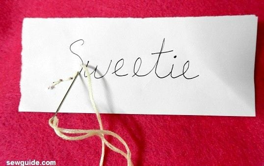 embroider over paper