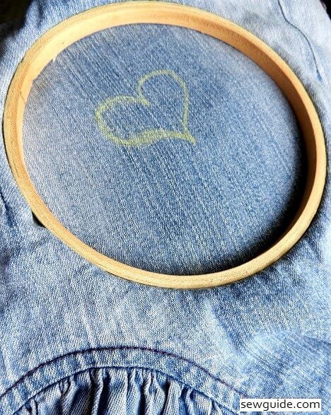 Hoop placement different for machine embroidery