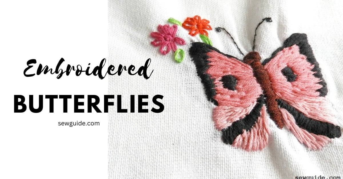 embroidered butterflies