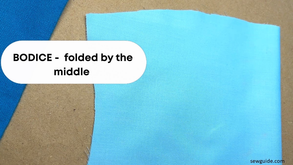 fold bodice by the middle
