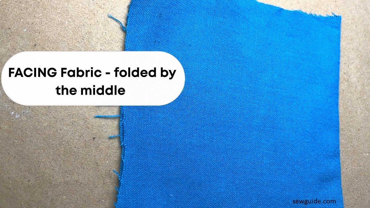 facing folded by the middle