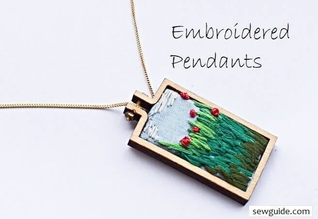 embroidered pendant frame 