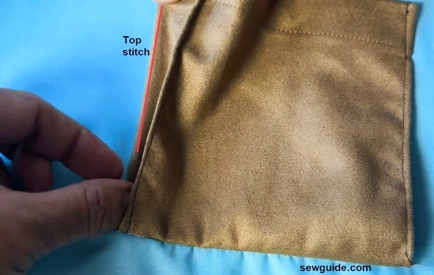 top stitch the side edges