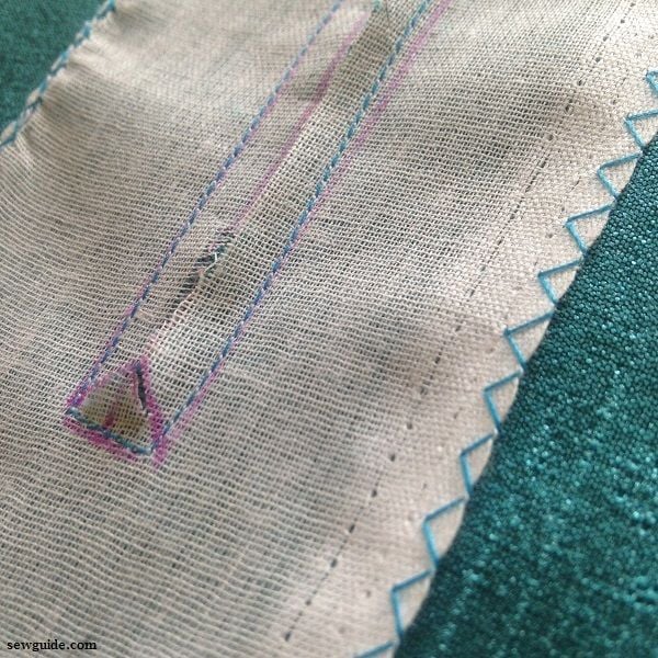 cut open the facing to sew the exposed zipper