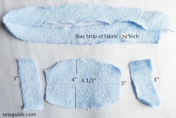 Cut out mask fabric and some bias strips